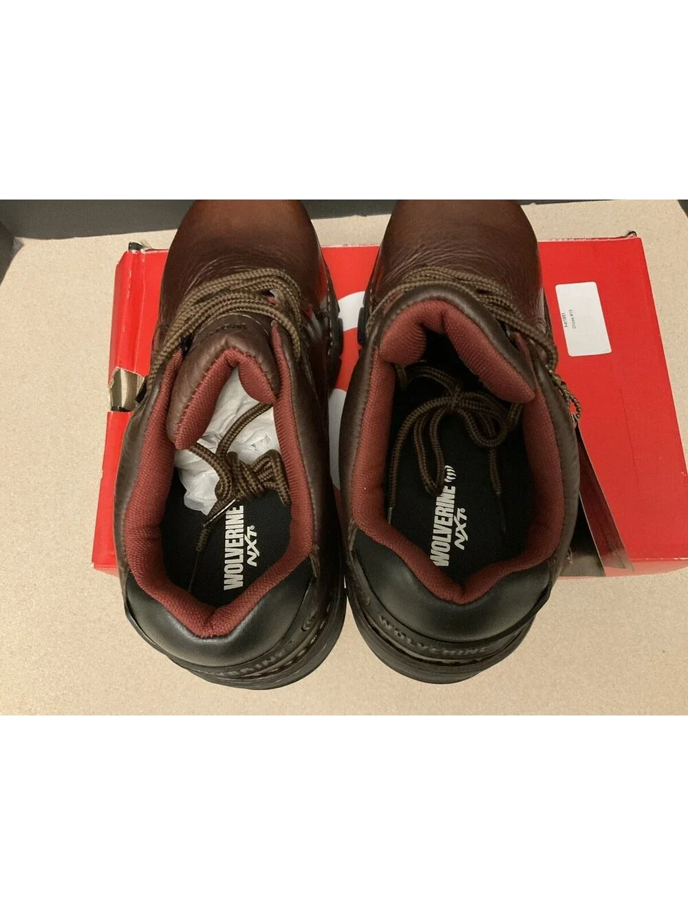 New! Mens Wolverine Falcon Oxford Composite Toe PeakAG Work Shoes. Size 7EW.